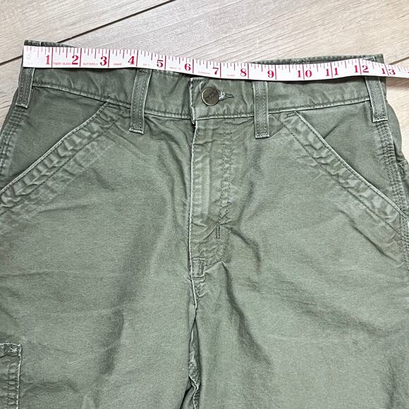 Carhartt Olive Green Cargo Shorts Boys Size 12 - Picture 7 of 9